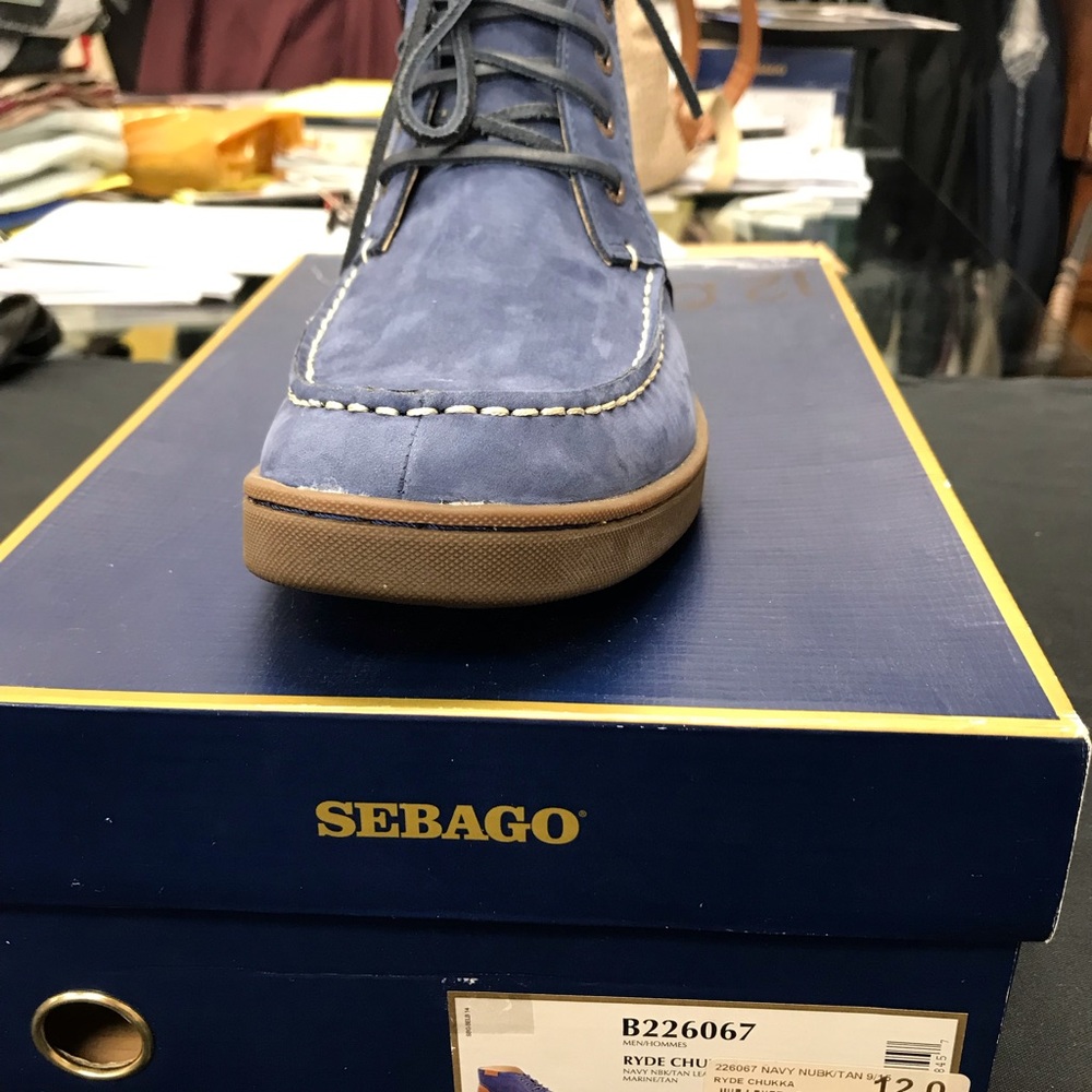 New sebago leather upper in original box